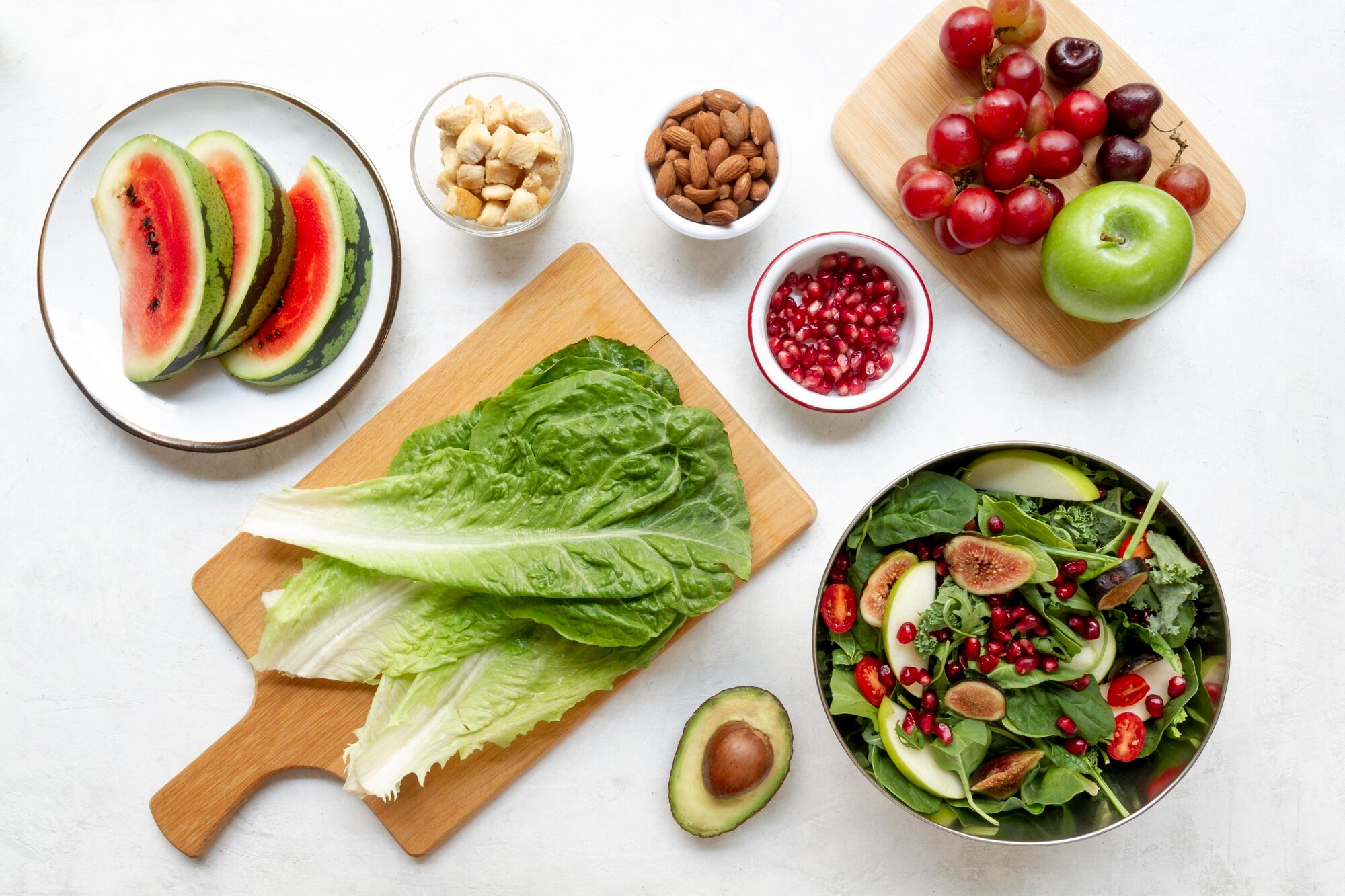 Colourful collection of seasonal recipe bowls